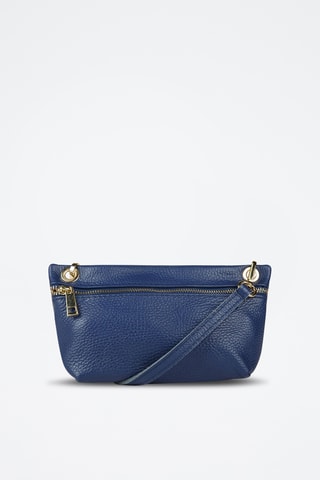 Sac bandoulière en cuir de veau - Bleu marine