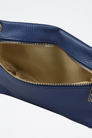 Sac bandoulière en cuir de veau - Bleu marine