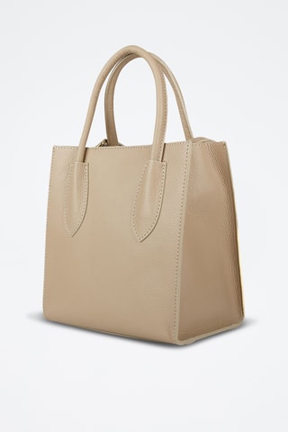 Sac à main en cuir de veau - Beige