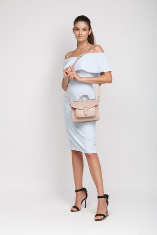 Sac bandoulière en cuir de veau - Beige