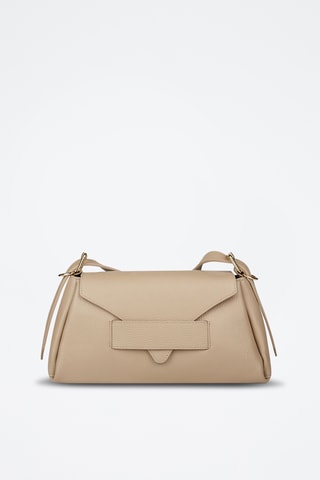 Sac porté épaule en cuir de veau - Beige