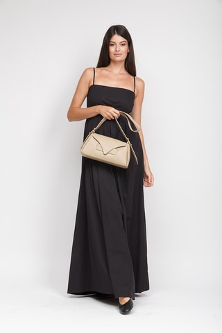 Sac porté épaule en cuir de veau - Beige