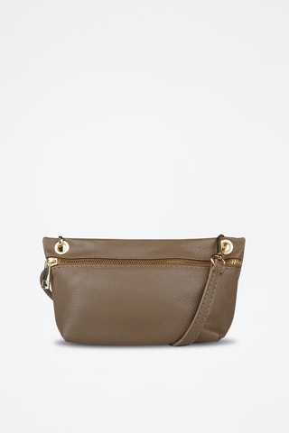 Sac bandoulière en cuir de veau - Taupe