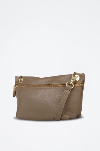 Sac bandoulière en cuir de veau - Taupe