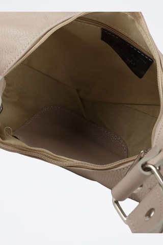 Sac porté épaule en cuir de veau - Beige