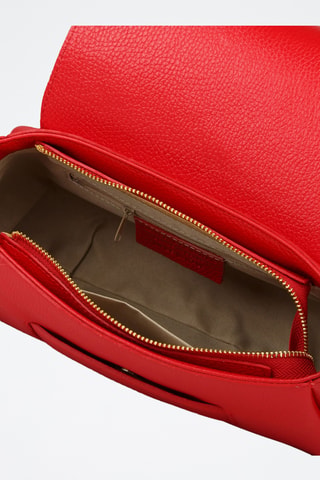Sac porté épaule en cuir de veau - Rouge