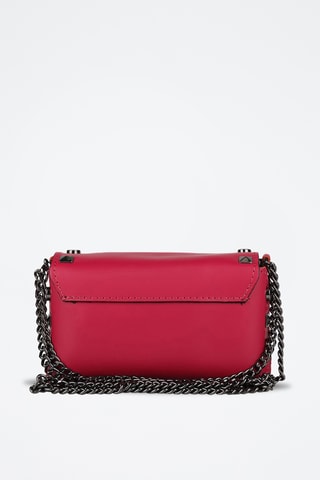Sac bandoulière en cuir de veau - Fuchsia