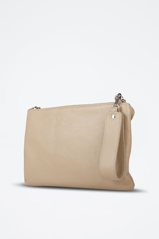 Sac bandoulière en cuir de veau - Beige