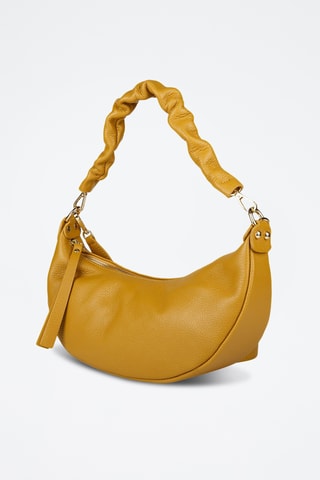Sac porté épaule en cuir de veau - Jaune