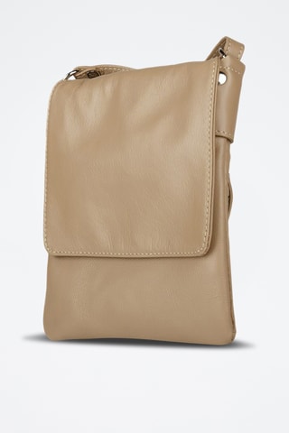 Sac bandoulière en cuir de veau - Taupe
