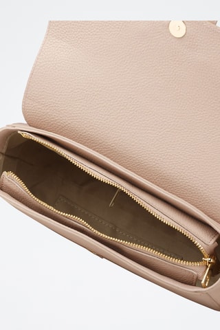 Sac porté épaule en cuir de veau - Beige