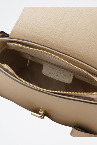 Sac porté épaule en cuir de veau - Beige