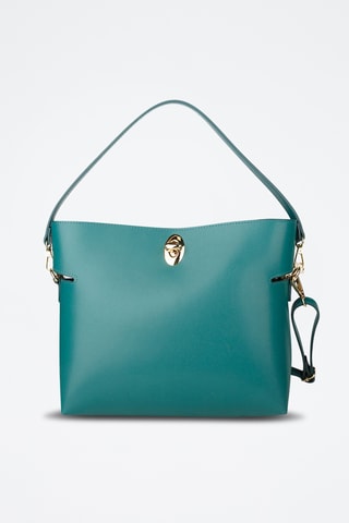 Sac à main et pochette en cuir de veau - Vert