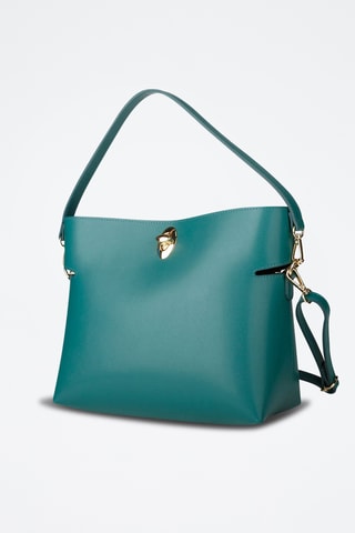 Sac à main et pochette en cuir de veau - Vert