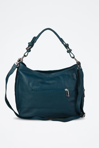 Sac porté épaule en cuir de veau - Bleu