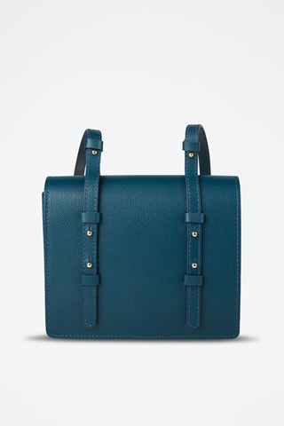 Sac bandoulière en cuir de veau - Bleu