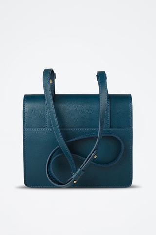 Sac bandoulière en cuir de veau - Bleu