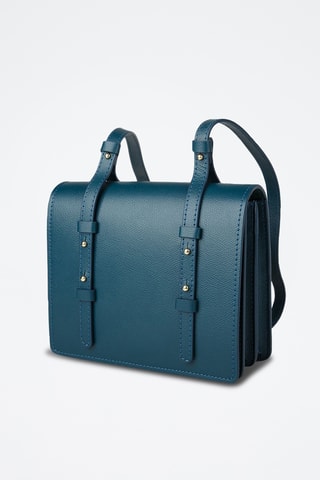 Sac bandoulière en cuir de veau - Bleu