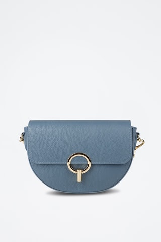 Sac bandoulière en cuir de veau - Bleu
