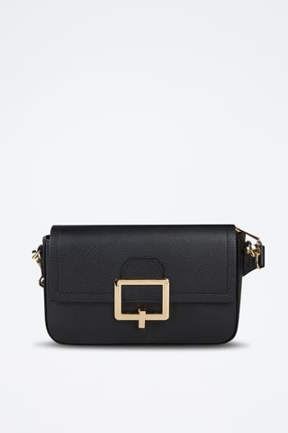 Sac bandoulière en cuir de veau - Noir
