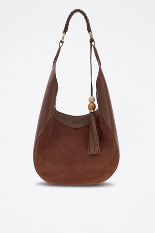 Sac porté épaule en cuir - Marron