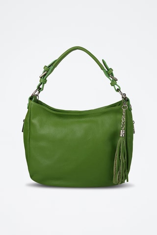 Sac porté épaule en cuir de veau - Vert