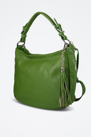 Sac porté épaule en cuir de veau - Vert