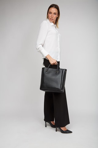 Sac à main en cuir de veau - Noir