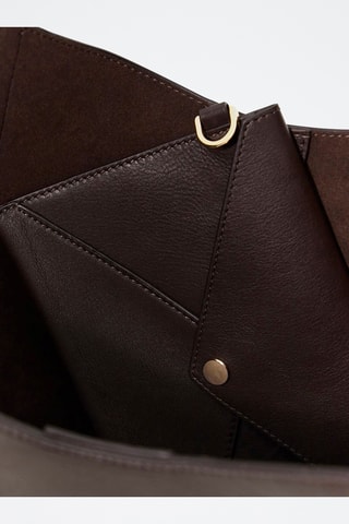 Sac porté épaule en cuir - Marron
