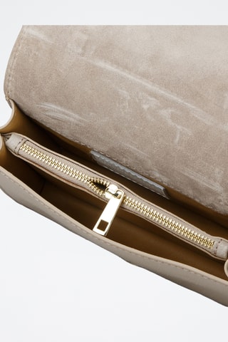Sac bandoulière en cuir de veau - Taupe