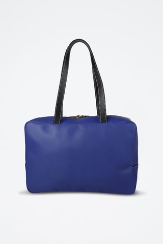 Sac à main en croûte de cuir - Bleu