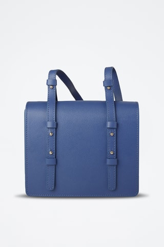 Sac bandoulière en cuir de veau - Bleu