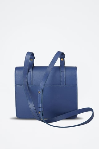 Sac bandoulière en cuir de veau - Bleu