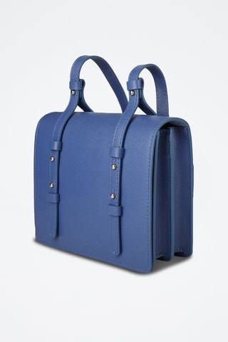 Sac bandoulière en cuir de veau - Bleu