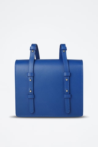 Sac bandoulière en cuir de veau - Bleu