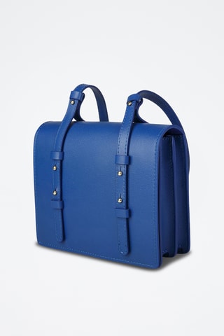 Sac bandoulière en cuir de veau - Bleu