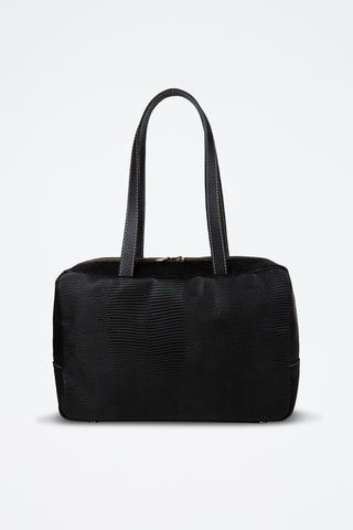 Sac à main en croûte de cuir - Noir