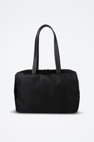 Sac à main en croûte de cuir - Noir