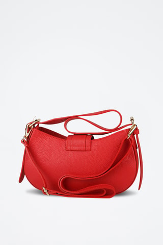 Sac porté épaule en cuir de veau - Rouge