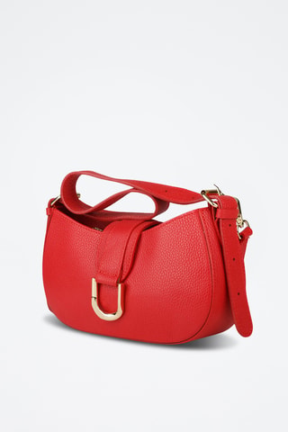 Sac porté épaule en cuir de veau - Rouge