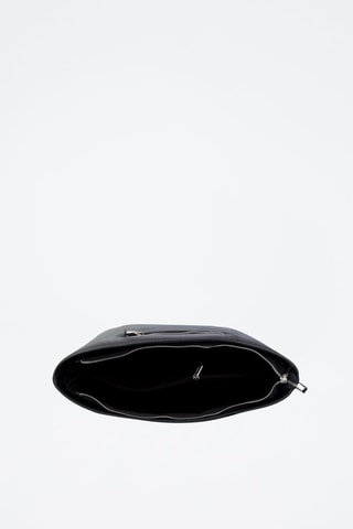 Sac porté épaule en cuir de veau - Noir