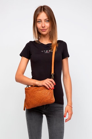 Sac bandoulière en cuir - Marron