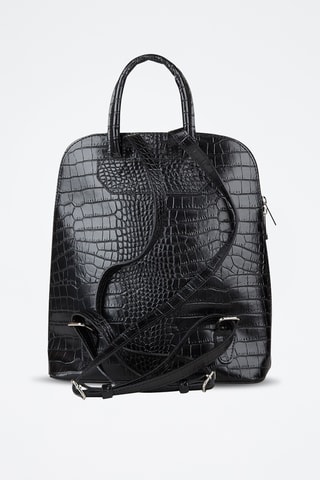 Sac à dos en cuir de veau - Noir