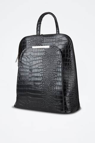 Sac à dos en cuir de veau - Noir