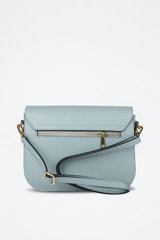 Sac porté épaule en cuir de veau - Bleu