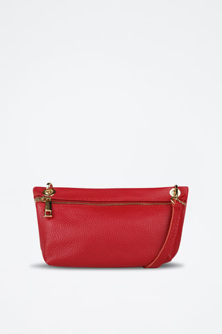 Sac bandoulière en cuir de veau - Rouge