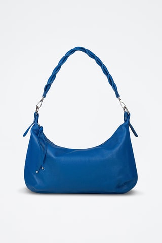 Sac porté épaule en cuir de veau - Bleu