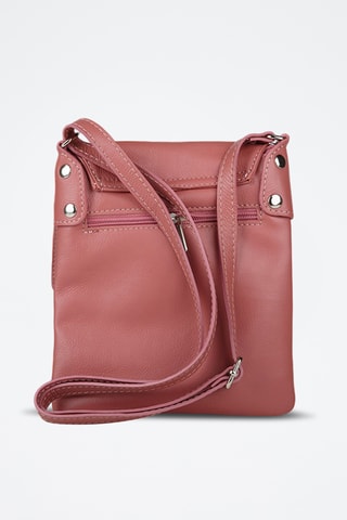 Sac bandoulière en cuir de veau - Rose