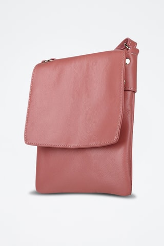 Sac bandoulière en cuir de veau - Rose