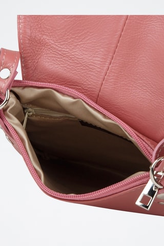 Sac bandoulière en cuir de veau - Rose